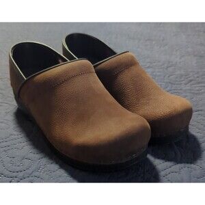 Sanita Pro Textured Oil W's Clog Antique Brown EU 38 US 7.5-8 NIB Rocker Bottom
